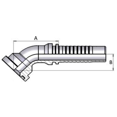 Brida Multiespiral Codo 45 3000 Psi