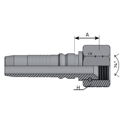Hembra Recta Prensar INTERLOCK JIC