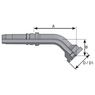 Brida Codo 45º INTERLOCK 6000 Psi