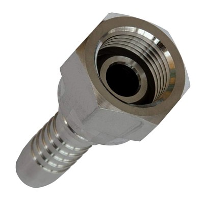Hembra Recta Prensar Inoxidable