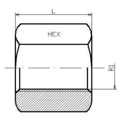 Empalme Hembra Hexagonal Inoxidable