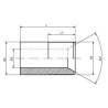 Empalme Soldar Liso Macho Inoxidable