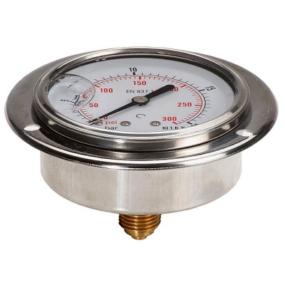 Manometro 63mm Posterior Con Glicerina Panelable