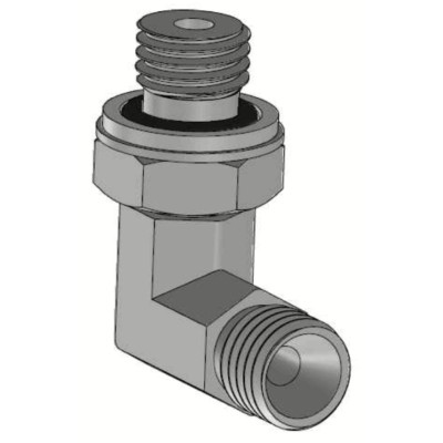 Codo 90º Macho Orientable BSP Gas 60º Forjado