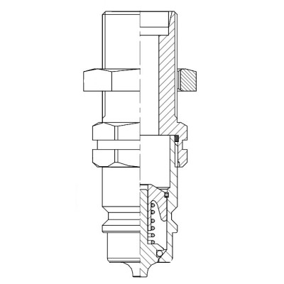 Macho Enchufe Rápido Push-Pull