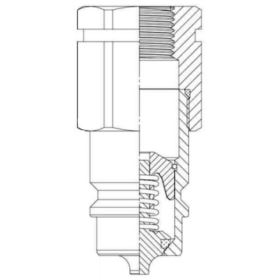 Macho Enchufe Rápido Push Pull