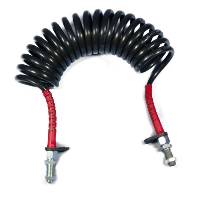 Espiral Semirremolque Poliamida Negra - Roja