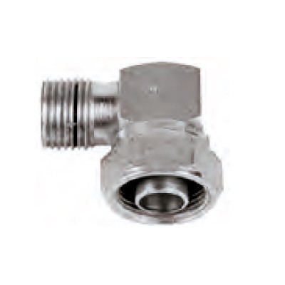 Adaptador Codo 90º Tuerca Loca Rotalock Macho O-Ring