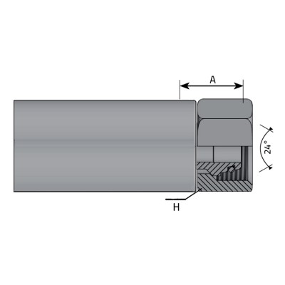 Hembra Recta INTERLOCK Casquillo Martillo (mm)