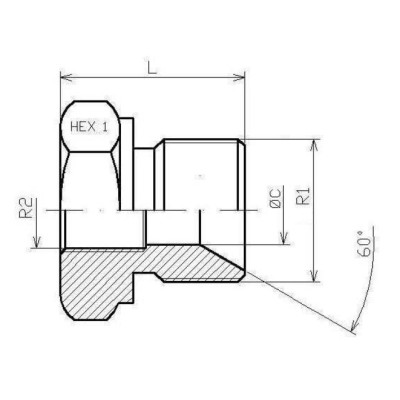 Adaptador Macho - Hembra Inoxidable