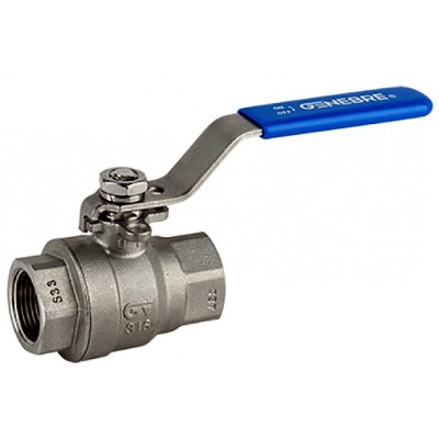 Válvula Esfera 2 Vías Baja Presión Inoxidable