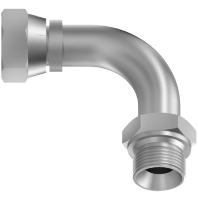 Codo 90º Macho - Tuerca Loca BSP 60º Accesorial - Tuerca alambre empuje